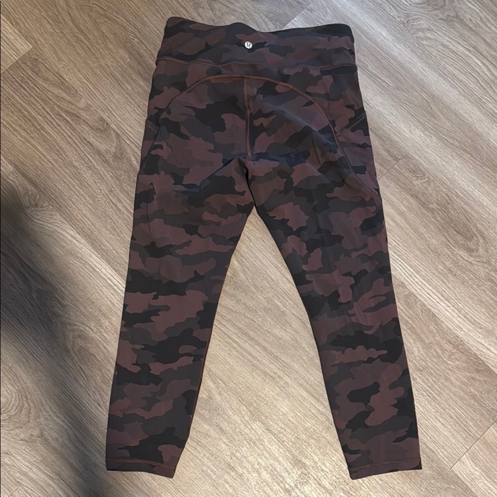 Brown and Black and purple Camouflage Lululemon leggings